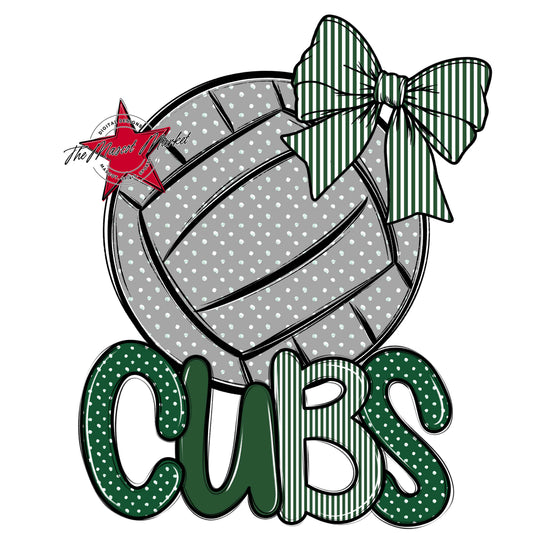 Cubs Volleyball Spirit Design-Green