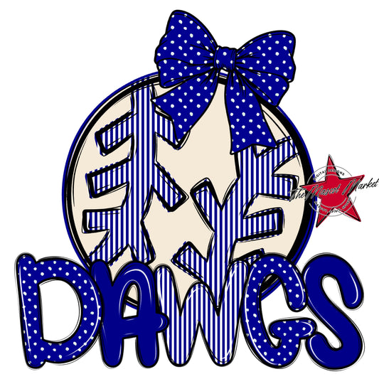 Dawgs Baseball-Softball Spirit Design-Blue