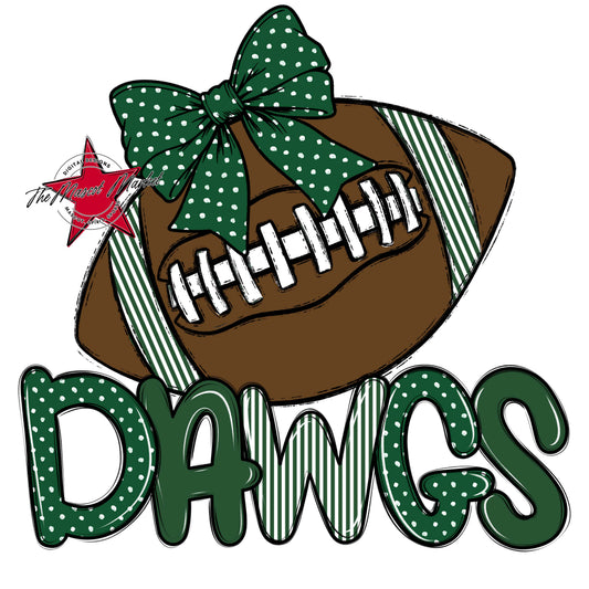 Dawgs Football Spirit Design-Green