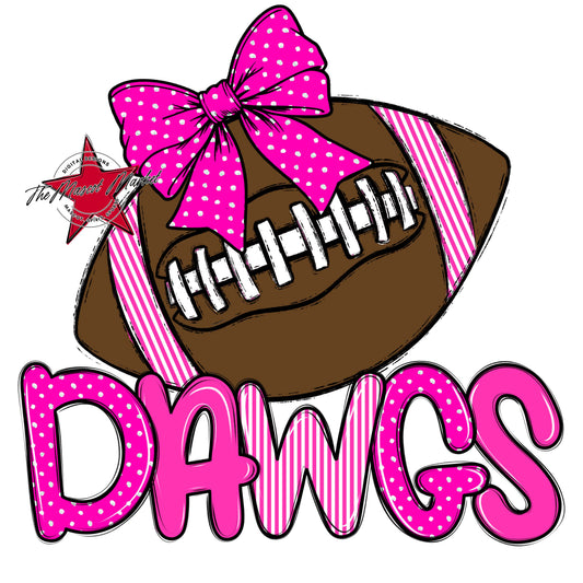 Dawgs Football Spirit Design-Pink