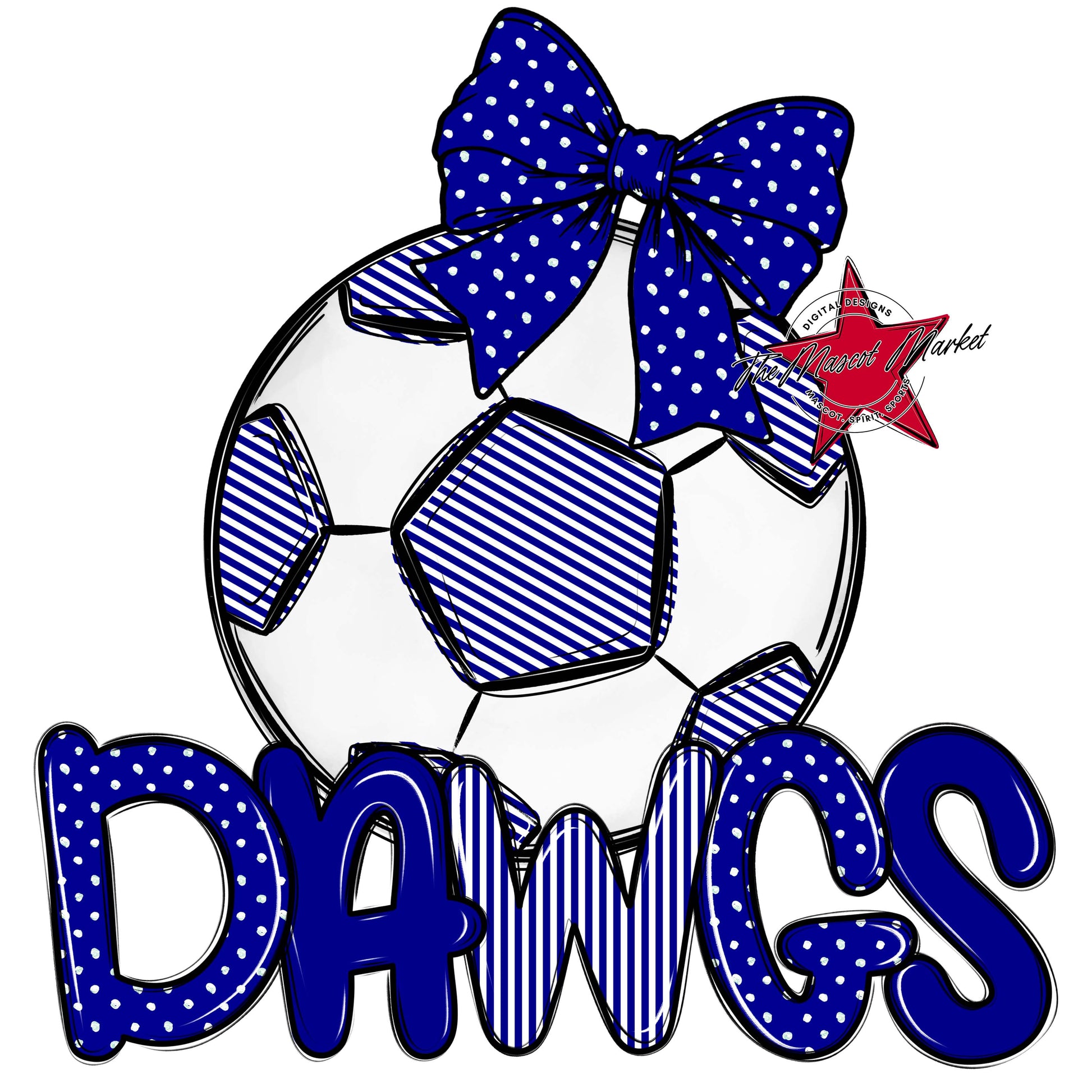 Dawgs Soccer Spirit Design-Blue