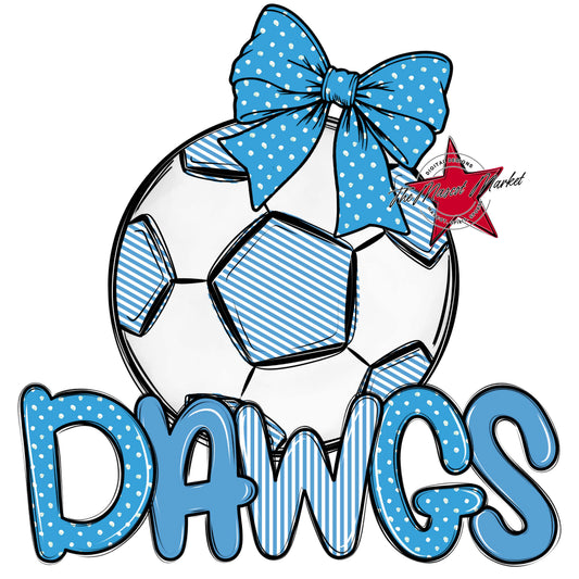 Dawgs Soccer Spirit Design-Carolina Blue