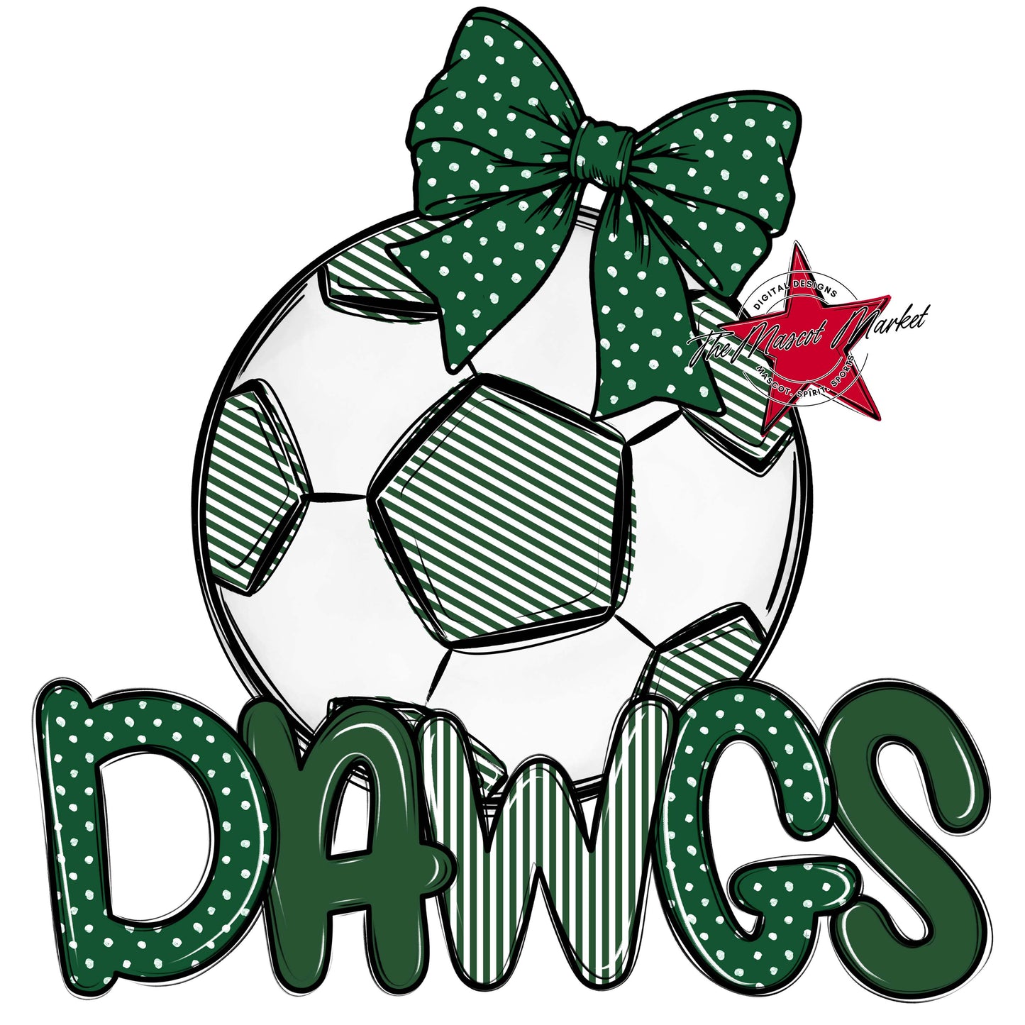 Dawgs Soccer Spirit Design-Green