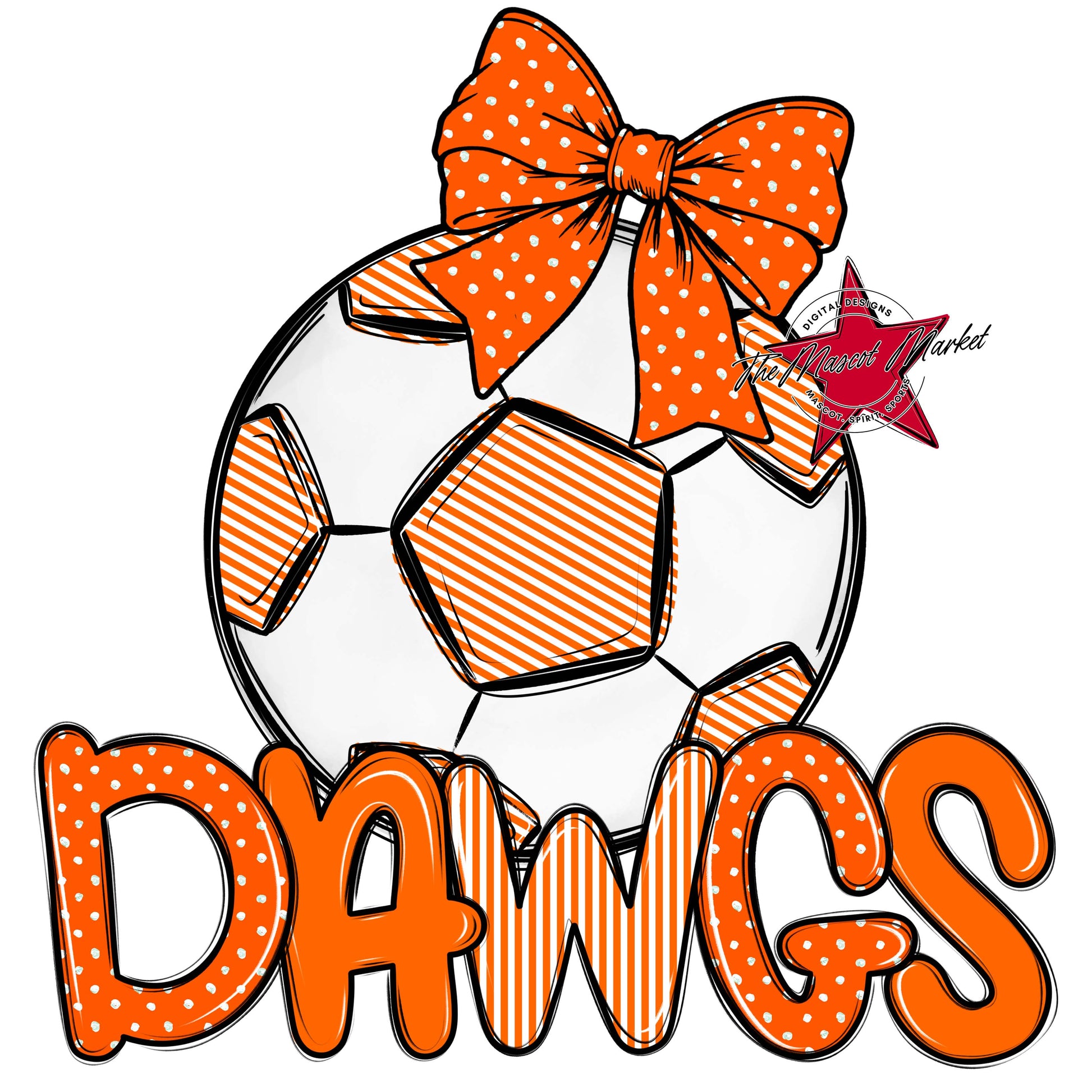 Dawgs Soccer Spirit Design-Orange