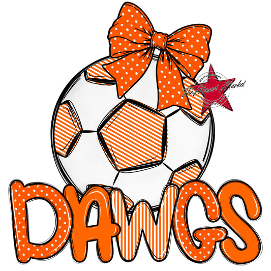 Dawgs Soccer Spirit Design-Orange