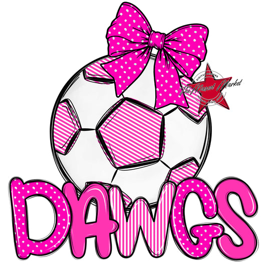 Dawgs Soccer Spirit Design-Pink