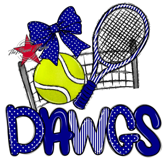 Dawgs Tennis Spirit Design-Blue