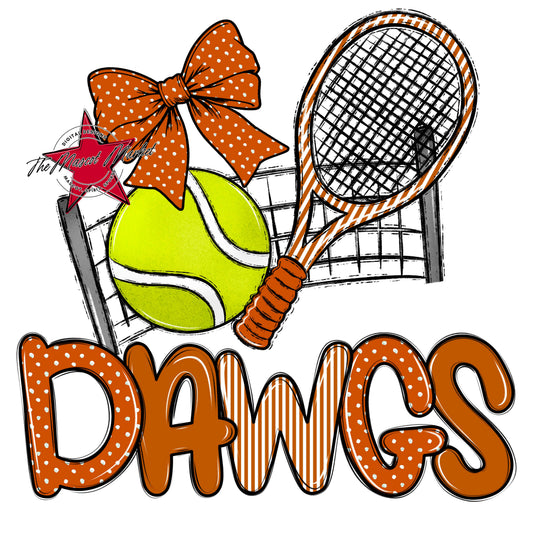Dawgs Tennis Spirit Design-Burnt Orange