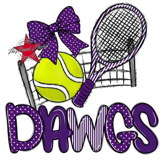 Dawgs Tennis Spirit Design-Purple