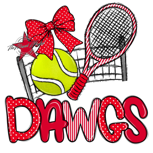 Dawgs Tennis Spirit Design-Red