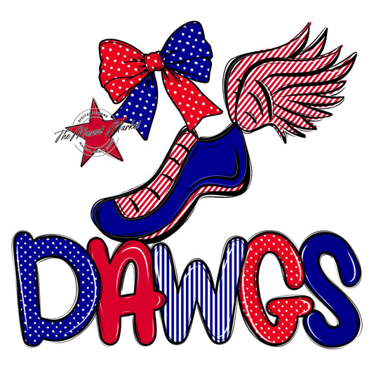 Dawgs Track Spirit Design-Blue & Red