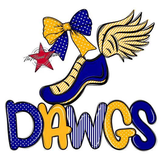 Dawgs Track Spirit Design-Blue & Yellow