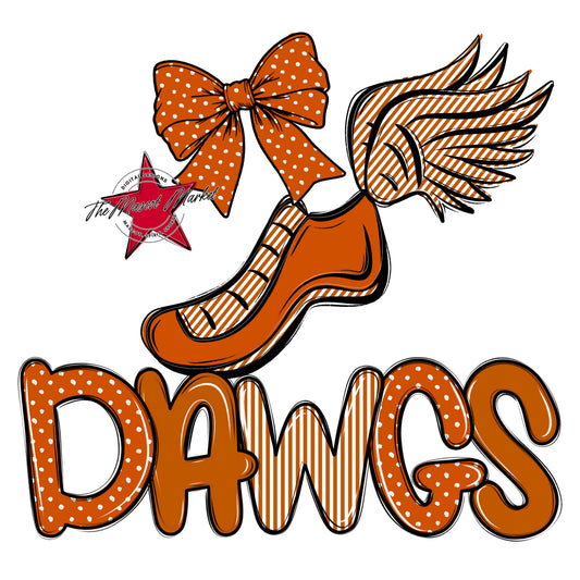 Dawgs Track Spirit Design-Burnt Orange