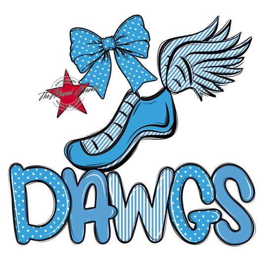 Dawgs Track Spirit Design-Carolina Blue