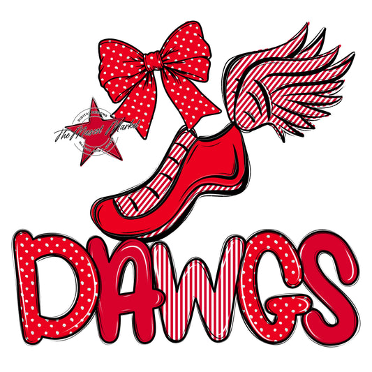 Dawgs Track Spirit Design-Red