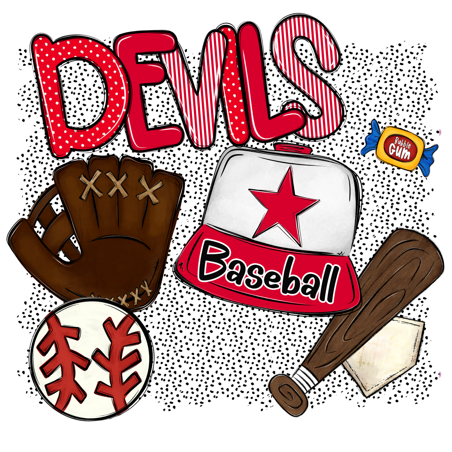 Devils Baseball Spirit-Red