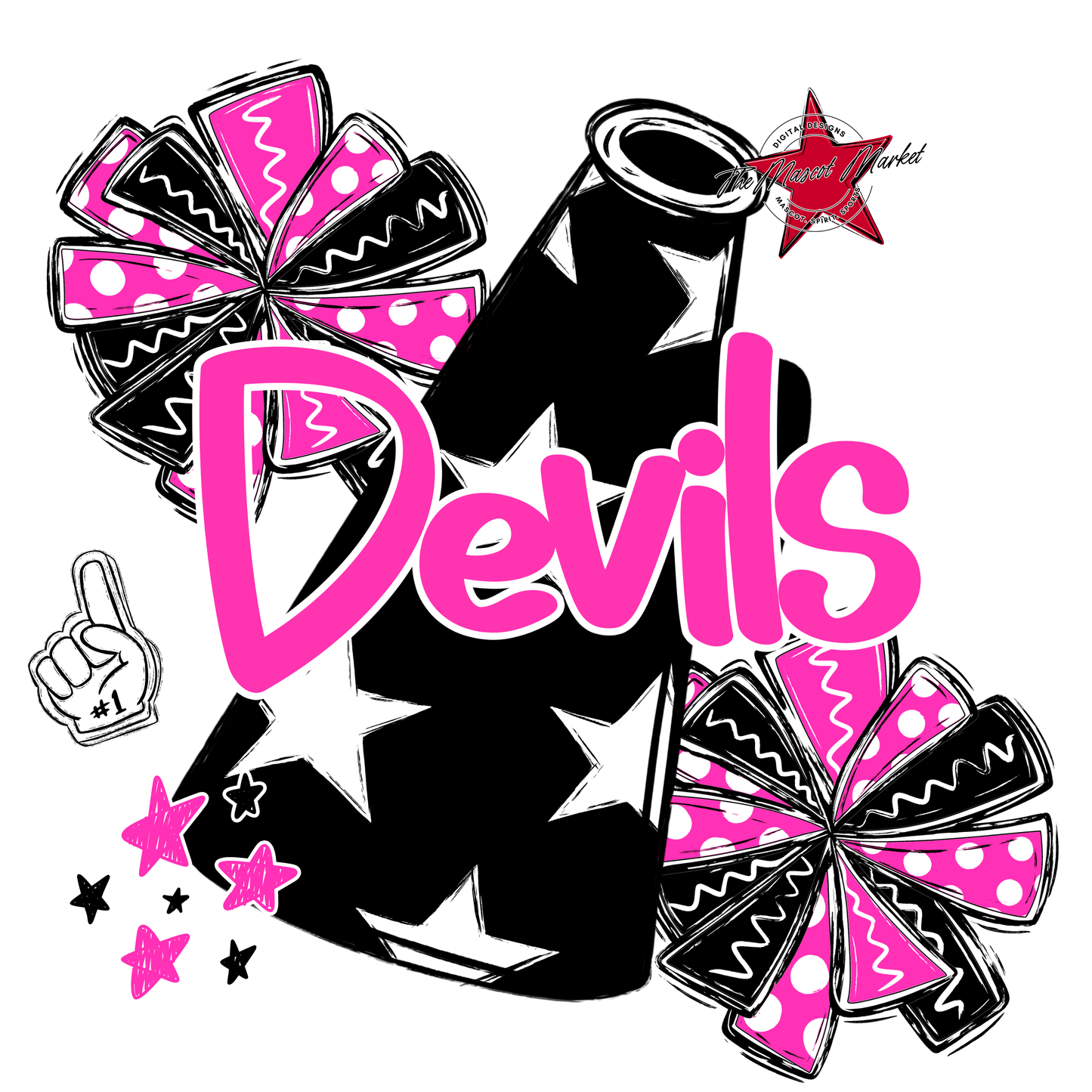 Devils Alpha Megaphone Design-Pink