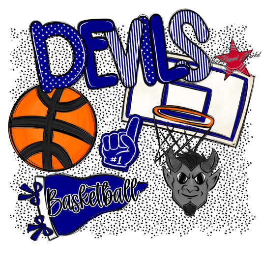 Devils Basketball Spirit-Blue
