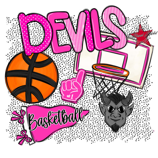 Devils Basketball Spirit-Pink