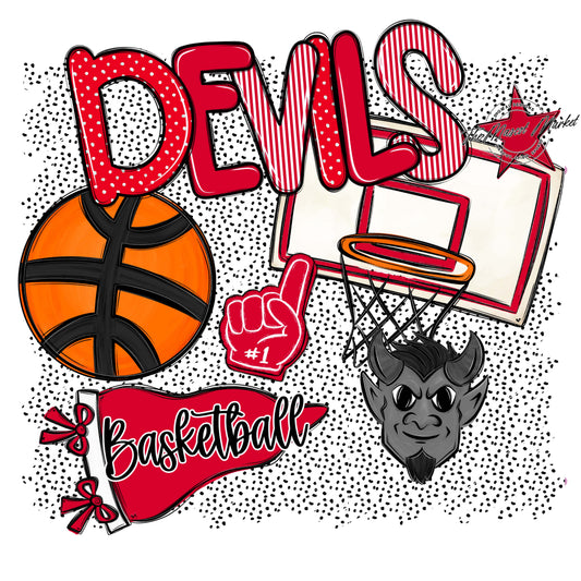 Devils Basketball Spirit-Red