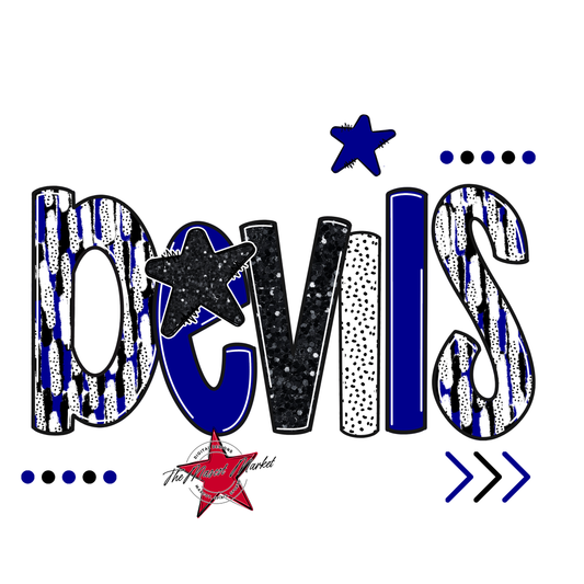 Devils Brushstroke Alpha w Arrows-Blue