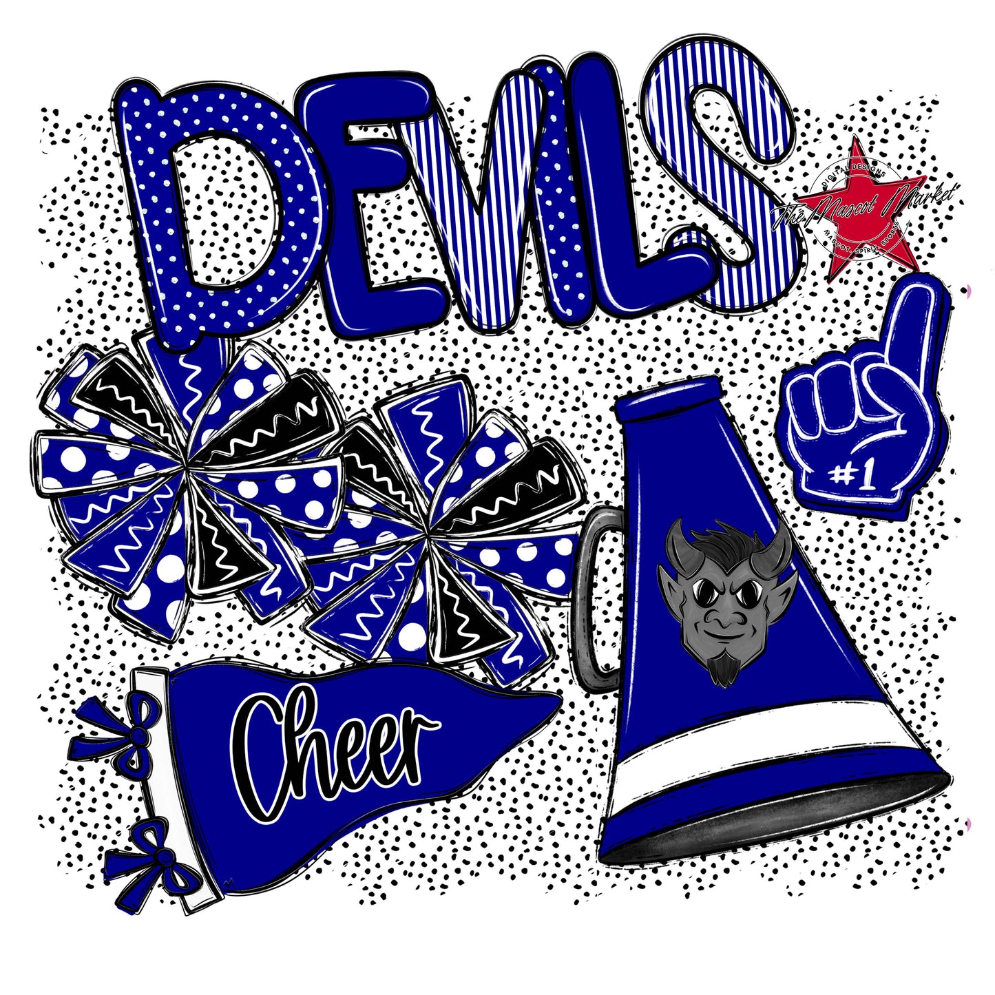 Devils Cheer Spirit-Blue