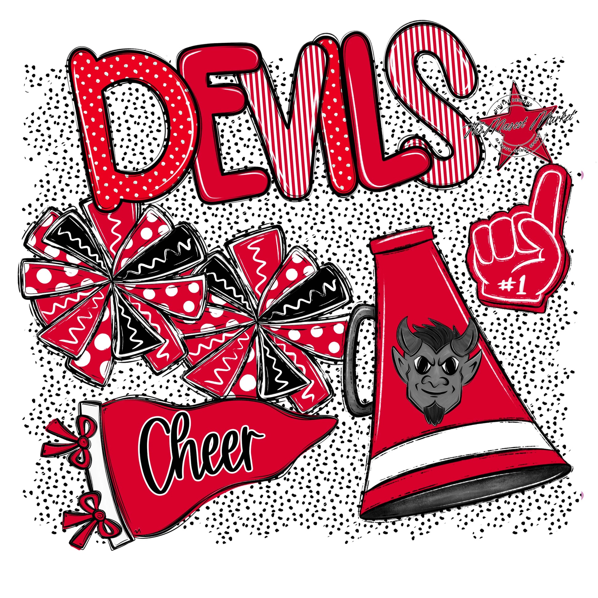 Devils Cheer Spirit-Red