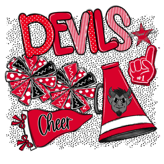 Devils Cheer Spirit-Red
