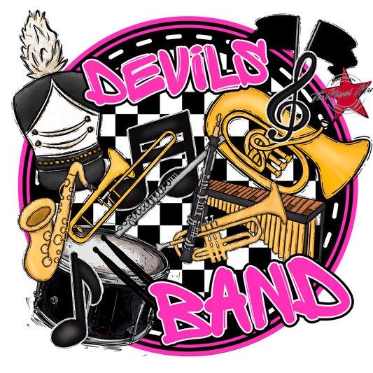 Devils Circle Band Design-Pink