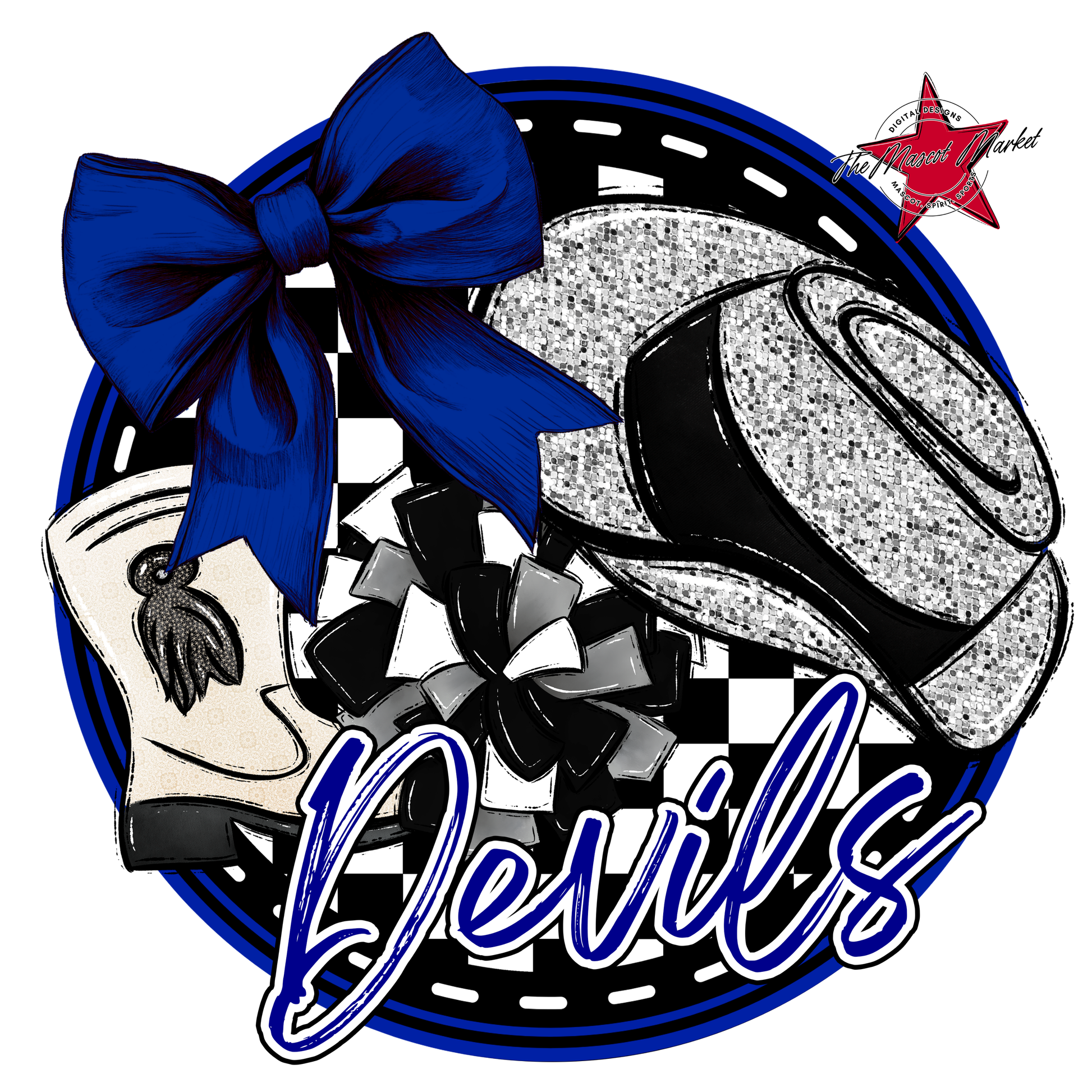 Devils Circle Drillteam Design-Blue