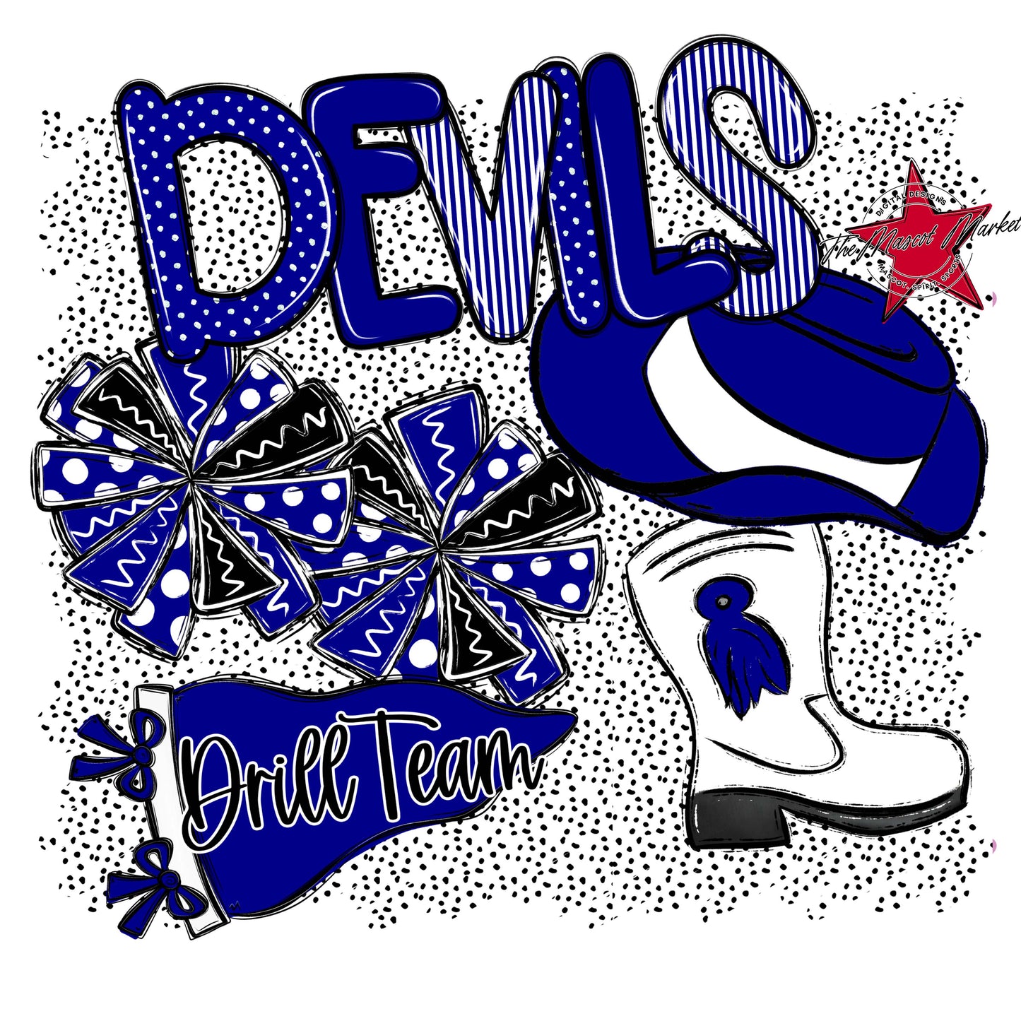 Devils Drillteam Spirit-Blue