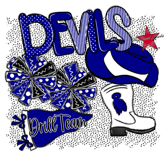 Devils Drillteam Spirit-Blue