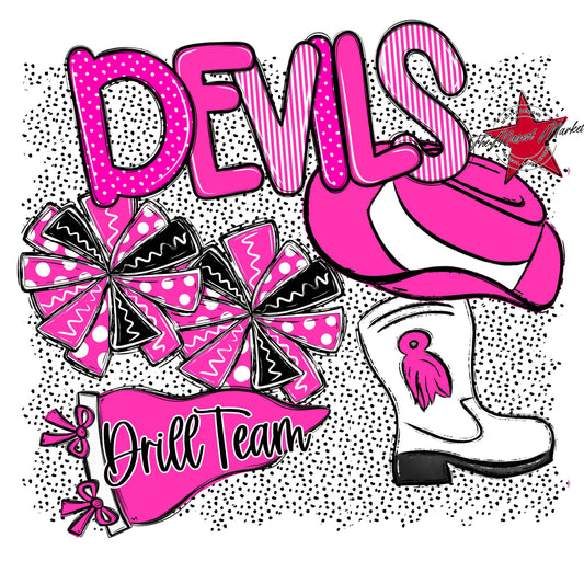 Devils Drillteam Spirit-Pink