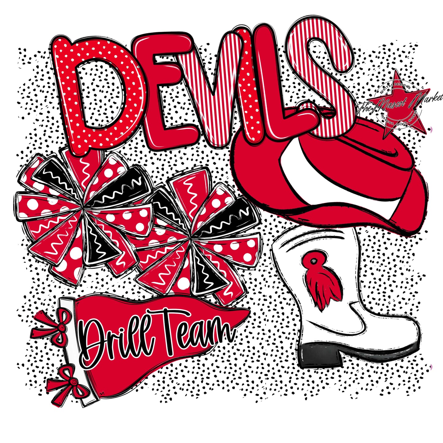Devils Drillteam Spirit-Red