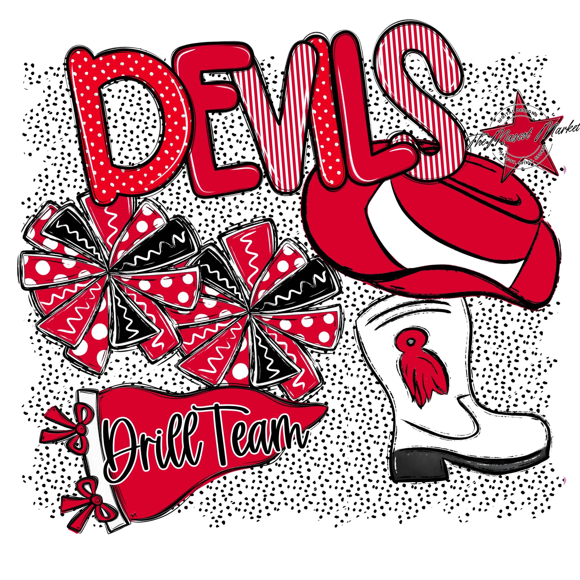 Devils Drillteam Spirit-Red