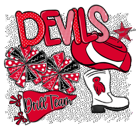 Devils Drillteam Spirit-Red