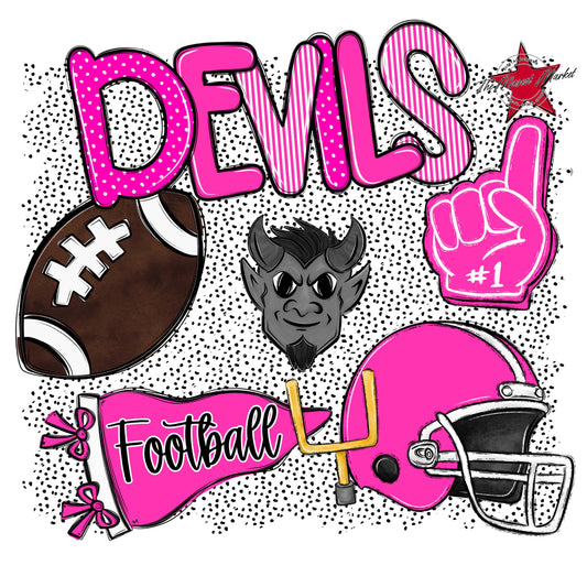 Devils Football Spirit-Pink