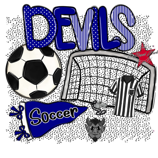 Devils Soccer Spirit-Blue