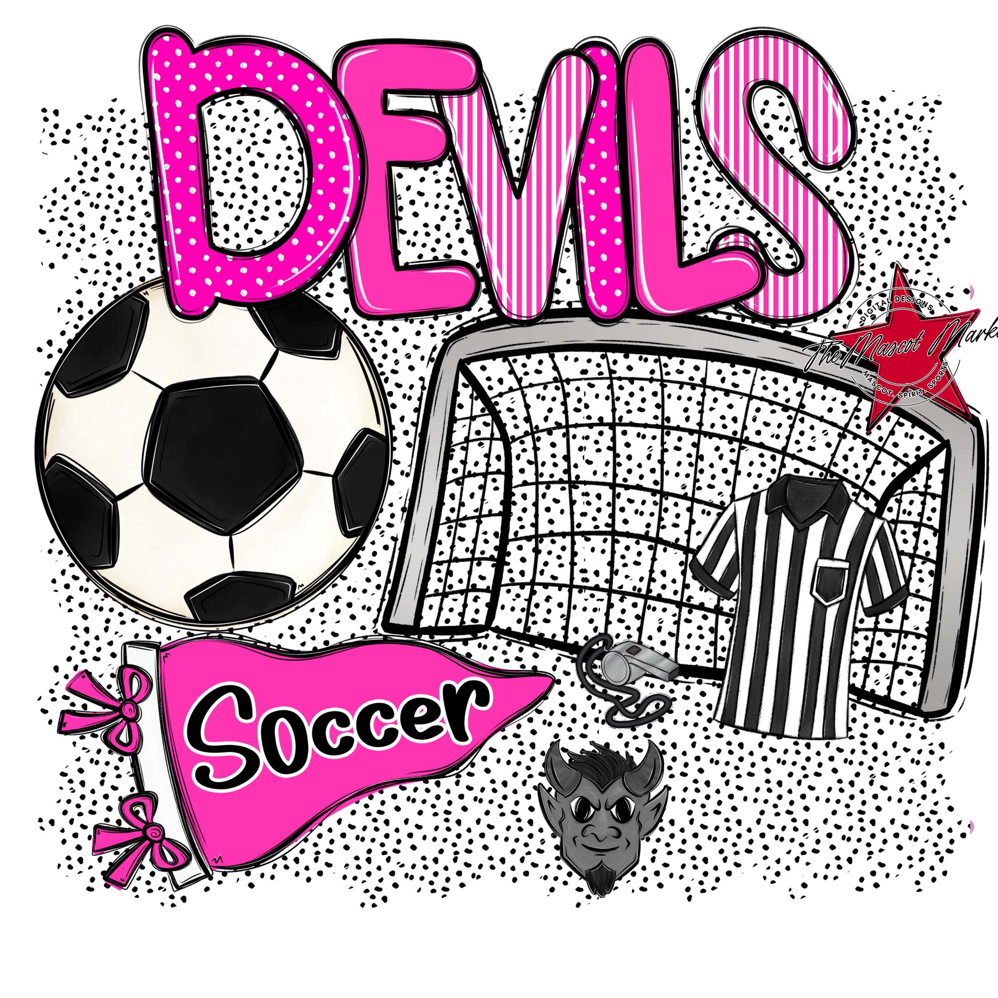 Devils Soccer Spirit-Pink