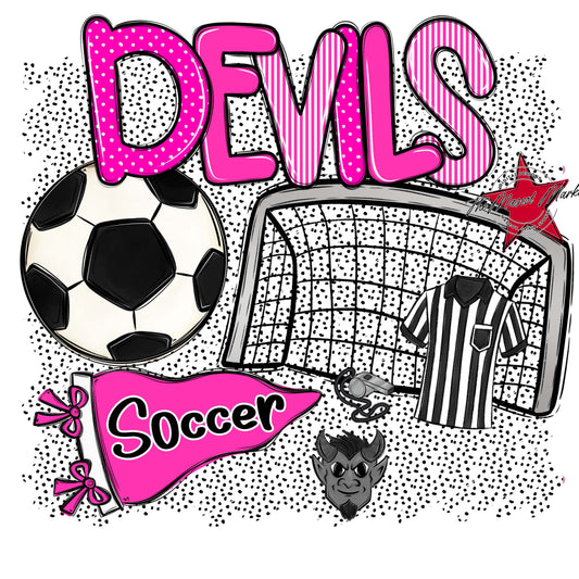 Devils Soccer Spirit-Pink