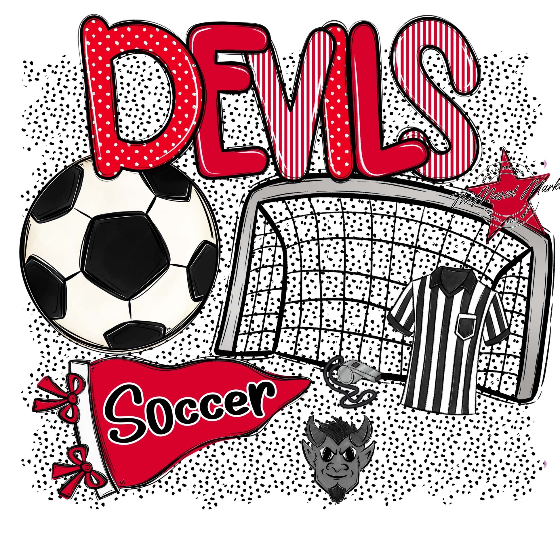Devils Soccer Spirit-Red
