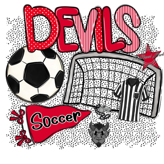 Devils Soccer Spirit-Red