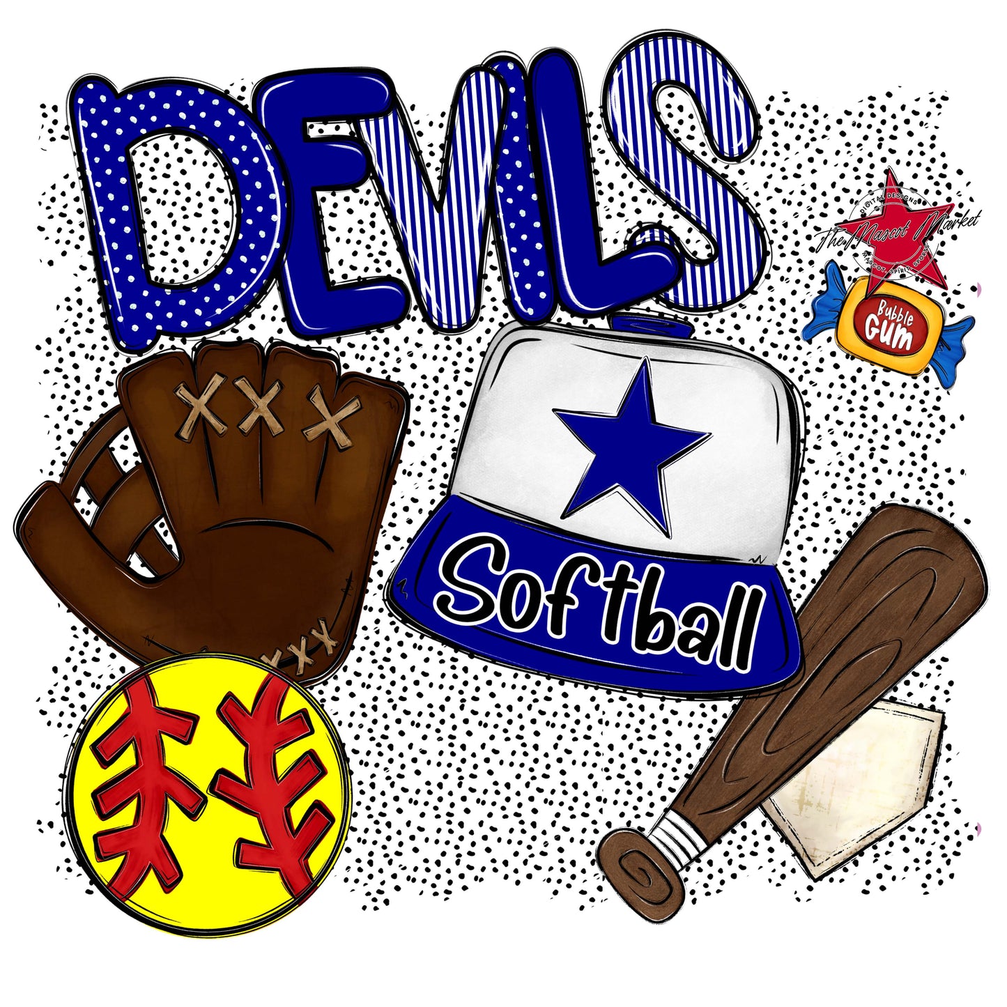 Devils Softball Spirit-Blue