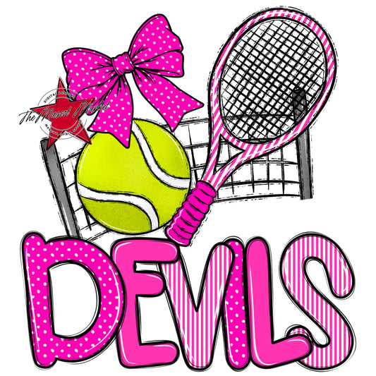 Devils Tennis Spirit Design-Pink