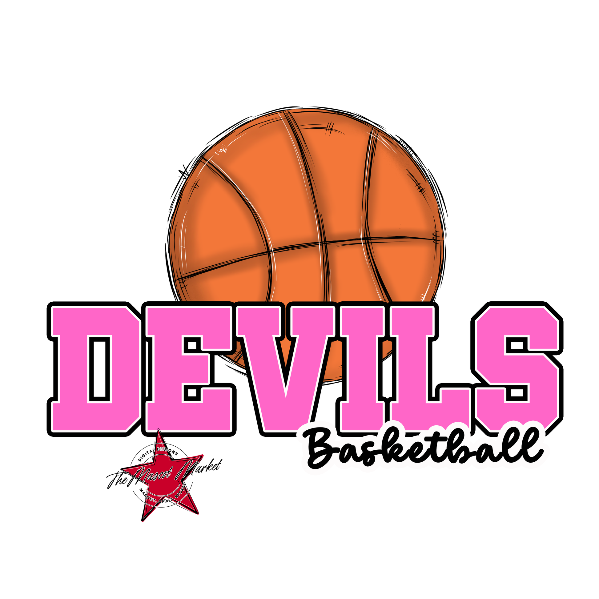 Devils Varsity Basketball-Baby Pink