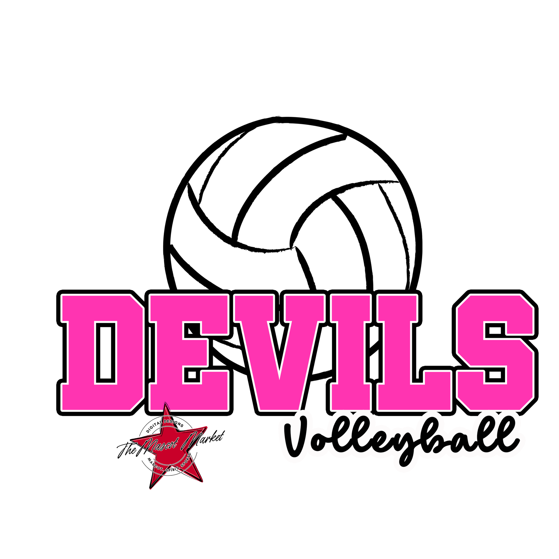 Devils Varsity Volleyball-Pink