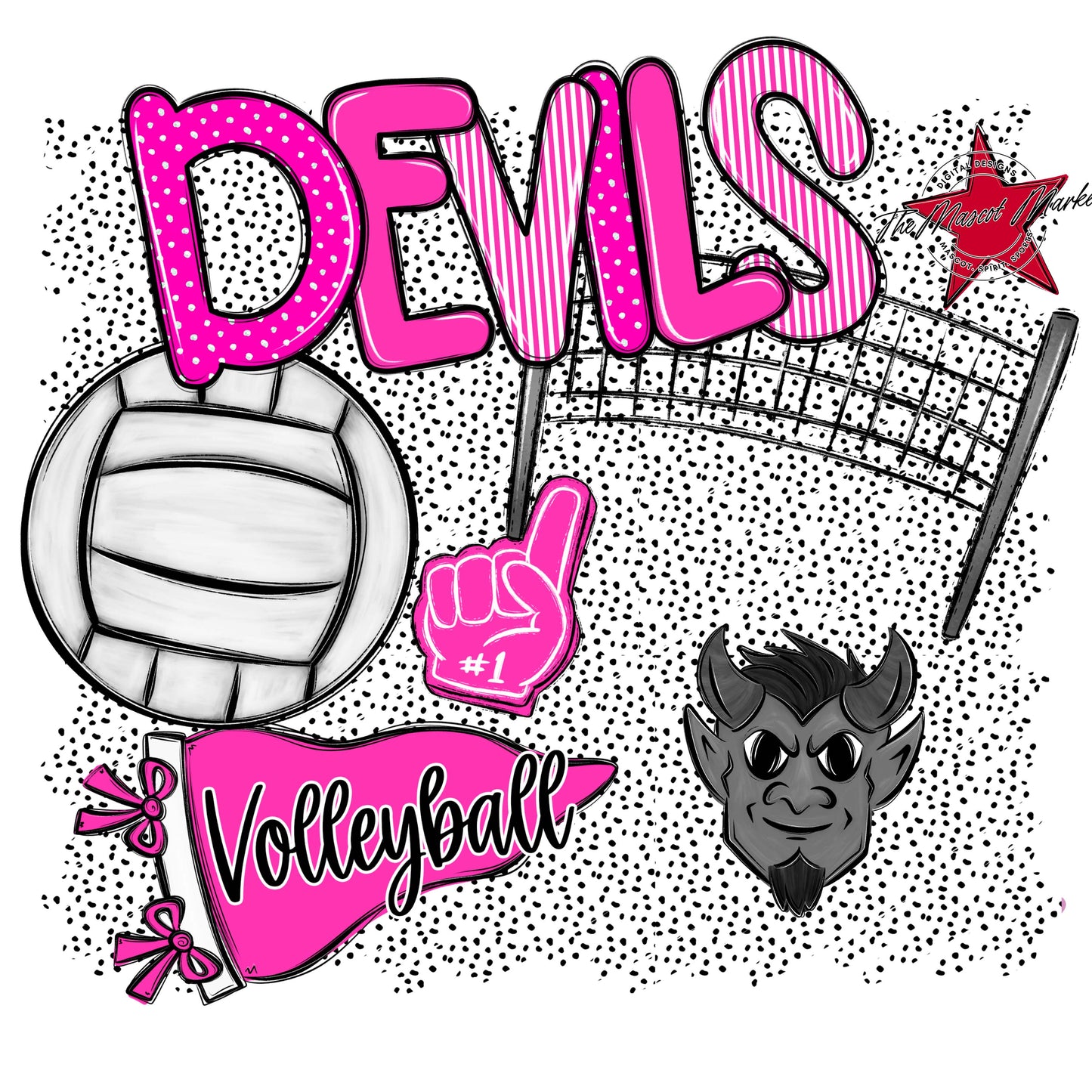 Devils Volleyball Spirit-Pink