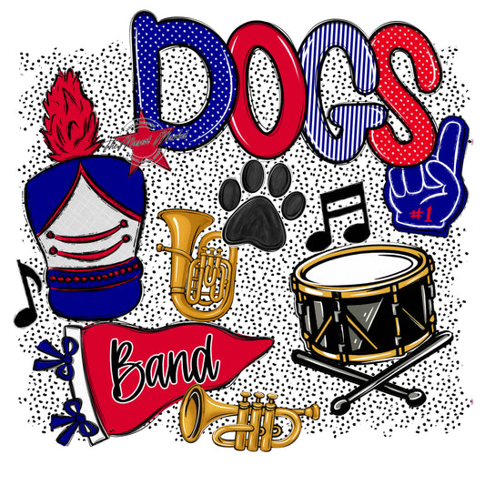 Dogs Band Spirit-Blue & Red