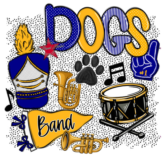 Dogs Band Spirit-Blue & Yellow