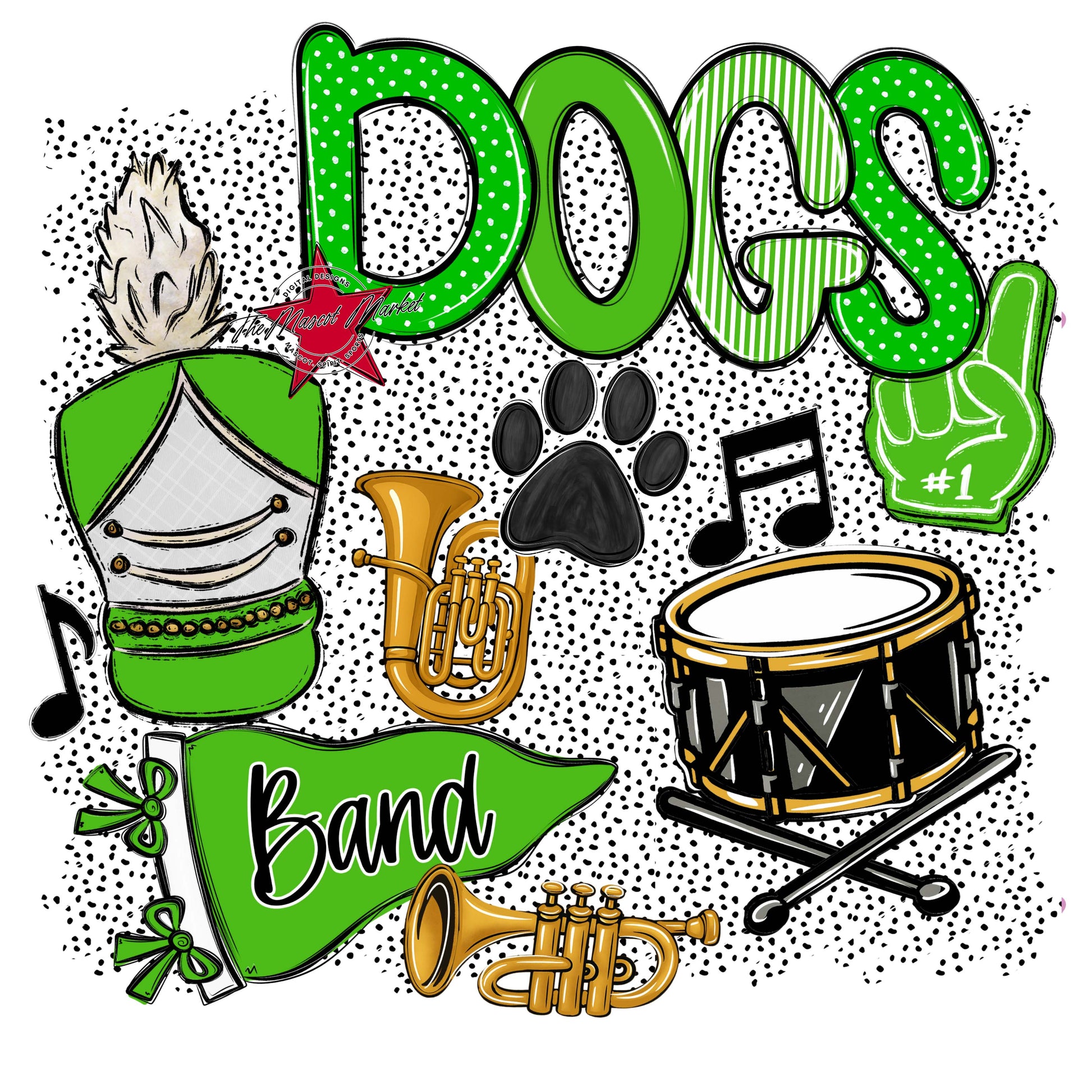 Dogs Band Spirit-Bright Green